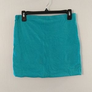 Teal bodycon miniskirt
